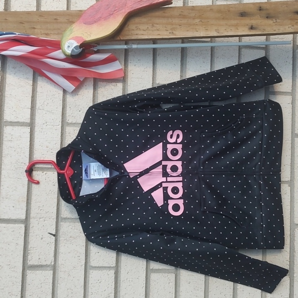 Adidas Hoodie/Pink Dots - Picture 2 of 11